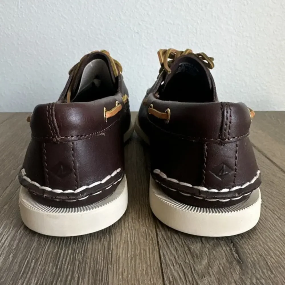 Sperry Authentic Original Boat Shoes Brown Leather Women's size 10 New